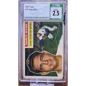 Vintage 1956 Topps Early Wynn  CSG 2.5